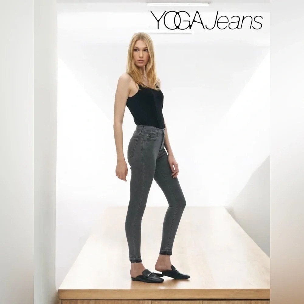 Second Yoga Jeans, Classic Rise Rachel Skinny, Size 28, Grey